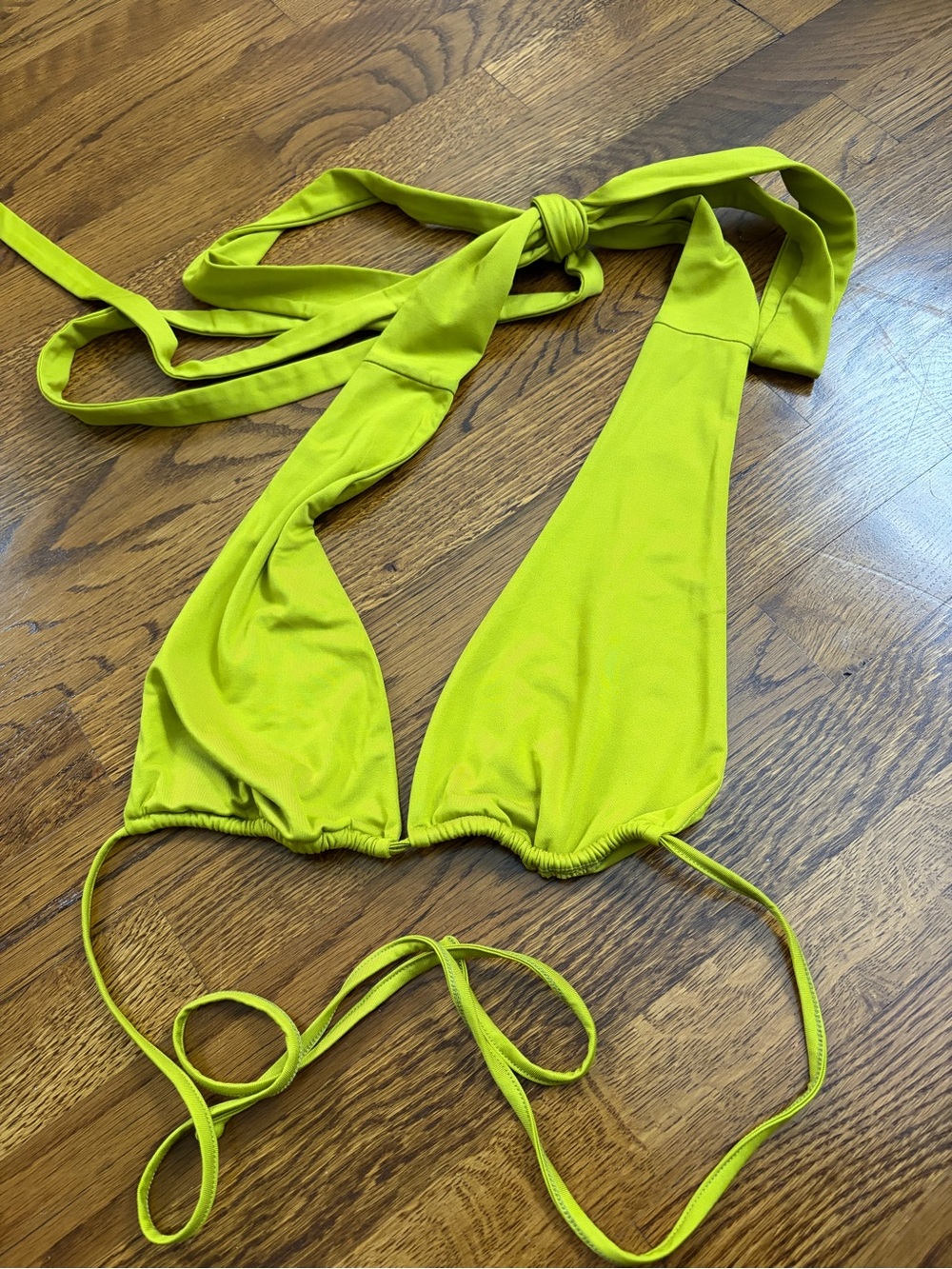 Olive Green Triangle Tie Top